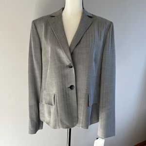 JONES NEW YORK Wool Blend Classic Herringbone Pattern Blazer NWT